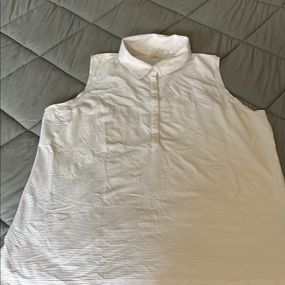 Calia ribbed polo - xl - white